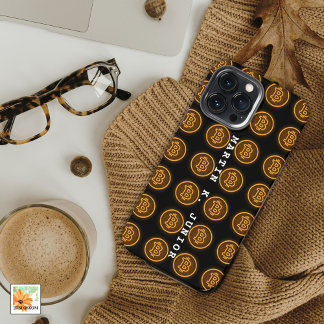 Etui iPhone 13 Pro Max Bitcoin RETRO led signes CRYPTO cadeau personnalis