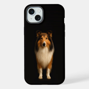 Coque iPhone 15 Plus Black 4 Luxe, Chien Colley Loyal iPhone 15 Plus