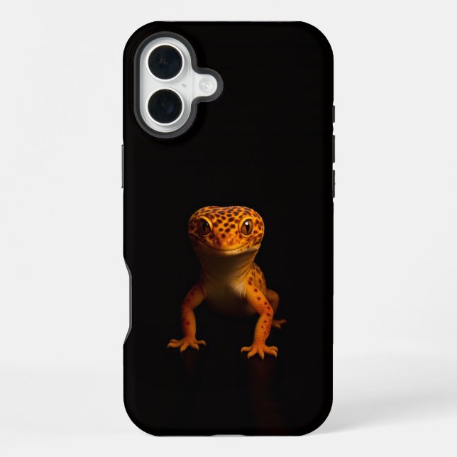 Coque iPhone Black 4 Luxe iPhone 16 Plus, Léopard Gecko (Verso)