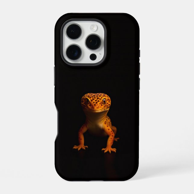 Coque iPhone Black 4 Luxe iPhone 16 Pro, Léopard Gecko (Verso)