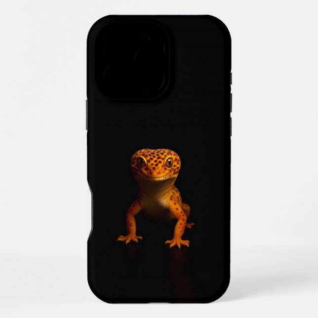 Coque iPhone Black 4 Luxe iPhone 16 Pro Max, Léopard Gecko (Verso)