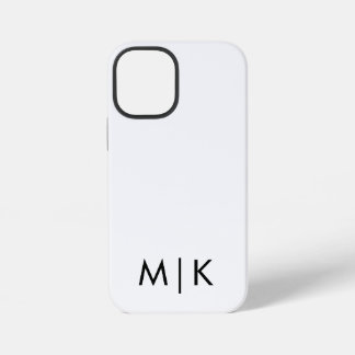 Coque iPhone 12 Mini Black and White Modern Monogram