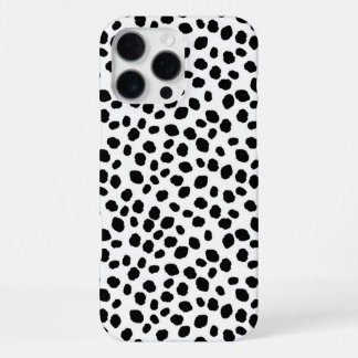 Coque iPhone 16 Pro Max Black and white spotty pattern IPhone case