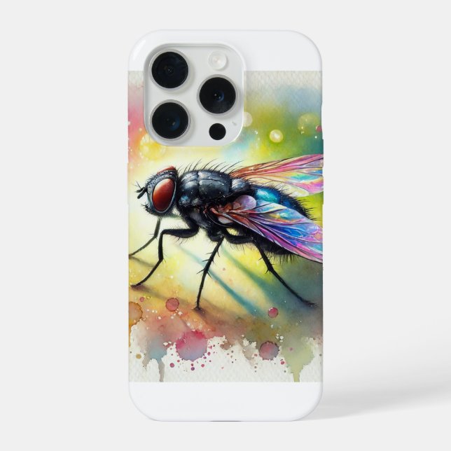 Coque iPhone Black Fly 300824AREF111 - Watercolor (Verso)