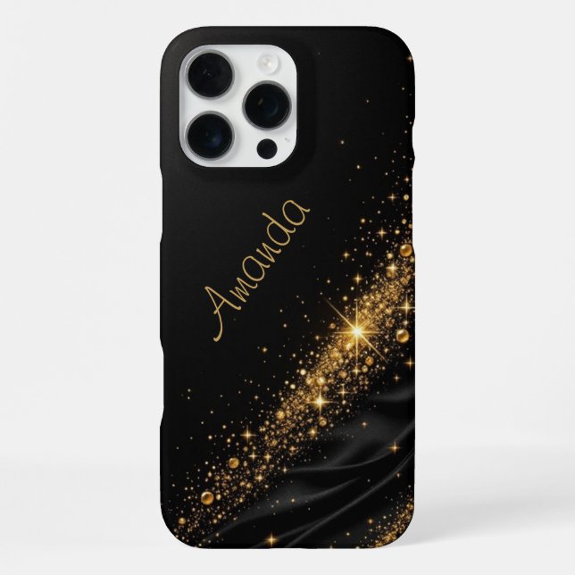 Coque iPhone Black Gold Fusion (Verso)