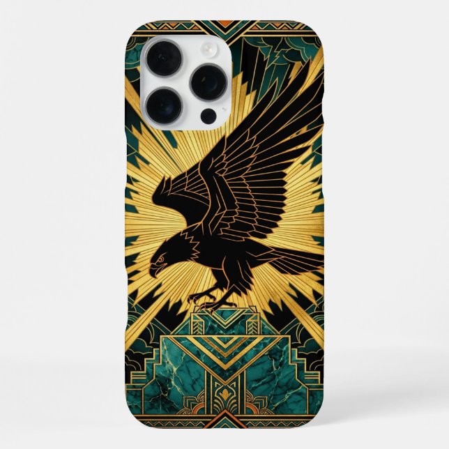 Coque iPhone Black Gold Teal iPhone 16 Pro Max Case | Majestic  (Verso)