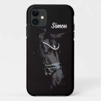 Coque iphone Black Horse Racing