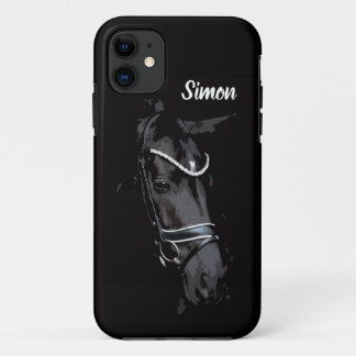 Coque iphone Black Horse Racing