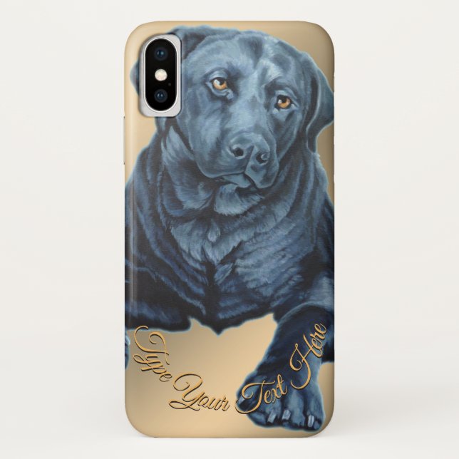 Coque iphone Black Labrador Coque personnalisé pou (Dos)
