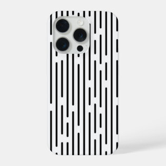 Coque iPhone 15 Pro Black Line Geometric Pattern