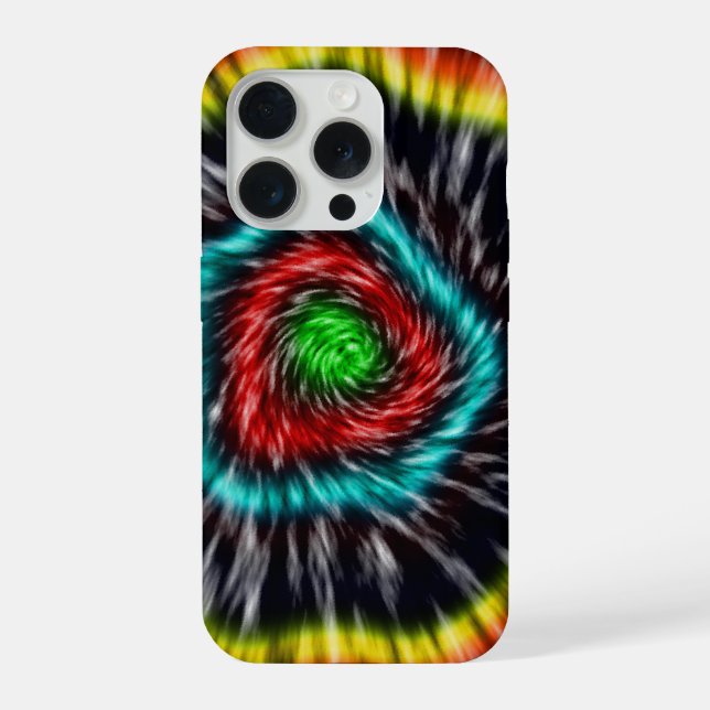 Coque iPhone Black Opal Tie Dye,   (Verso)