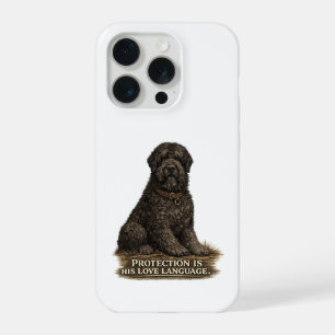 Coque iPhone 15 Pro Black Russian Terrier – Langage de l'amour