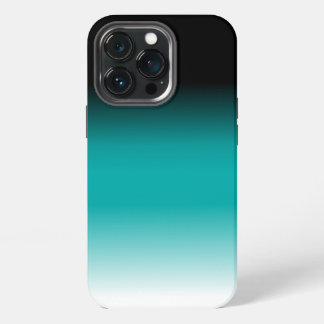 Etui iPhone 13 Pro Black Teal White ombre