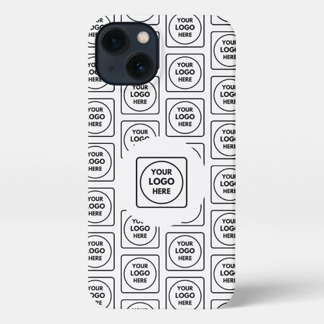 Coque iPhone Black White Custom Business Logo Pattern iphone  (Verso)