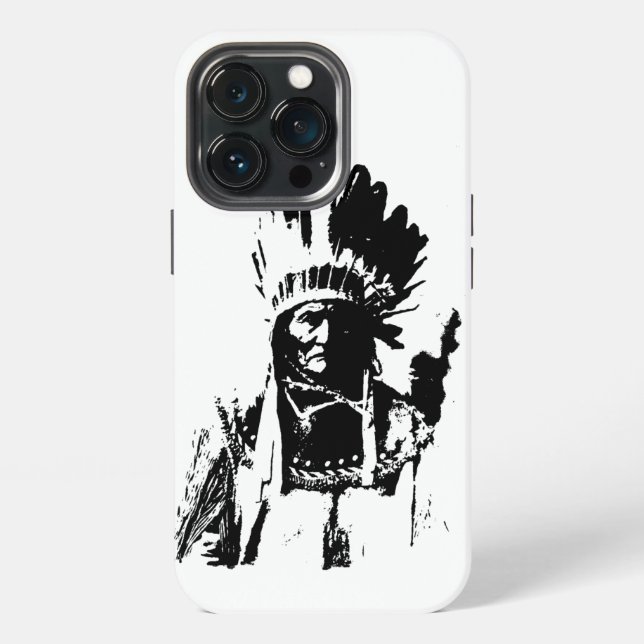Coque iPhone Black & White Geronimo (Dos)