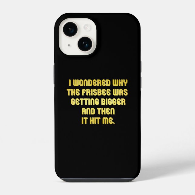 Coque iPhone Blague de frisbee drôle (Verso)