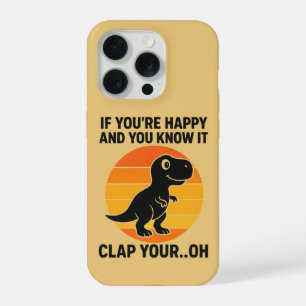 Coque iPhone 15 Pro Blague de T Rex drôle applaudissez votre Oh Rétro