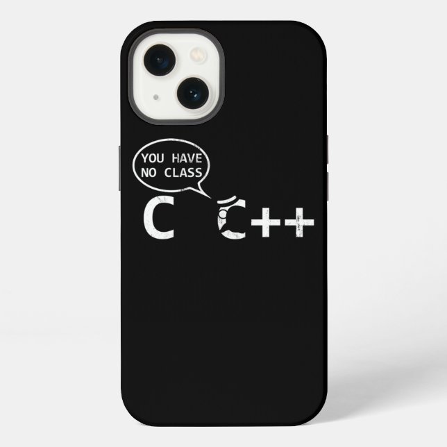 Coque iPhone Blague drôle de programmeur informatique C  (Verso)