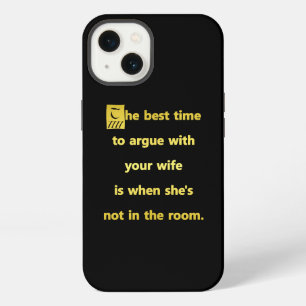 Etui iPhone 13 Blague drôle sur le meilleur moment pour se disput