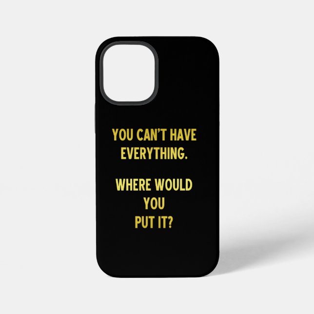 Coque iPhone Blague drôle sur le stockage compulsif (Verso)