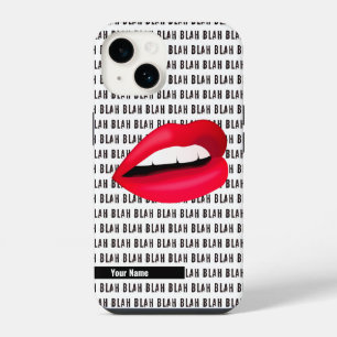 Coque Pour iPhone 14 "Blah Blah Blah" Bouches chaudes Pop-Art