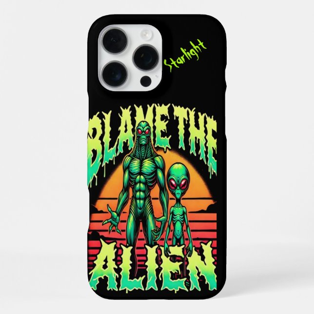 Coque iPhone Blâmer l'Alien dans Sunset Glow (Verso)