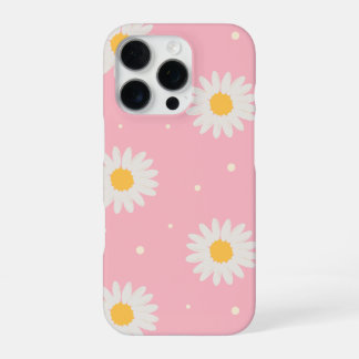 Coque iPhone 16 Pro Blanc Daisy Dot Rose