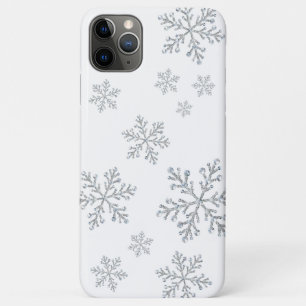 Coque iphone blanc Sparkly Snowflakes