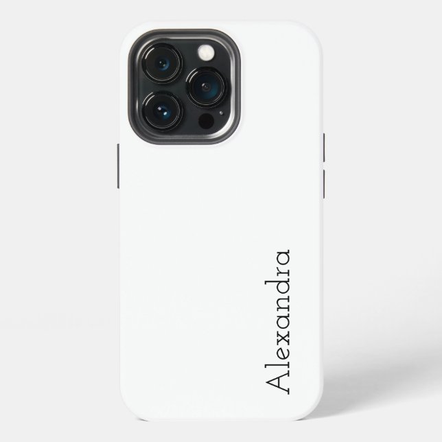 Coque iPhone Blanc uni couleur unie (Dos)