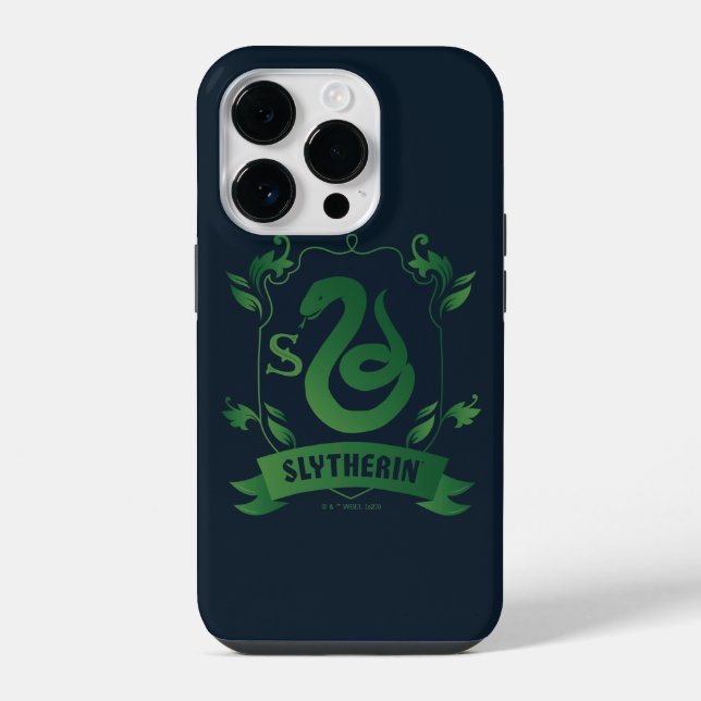 Coque iPhone Blason de la maison SLYTHERIN™ orné (Verso)