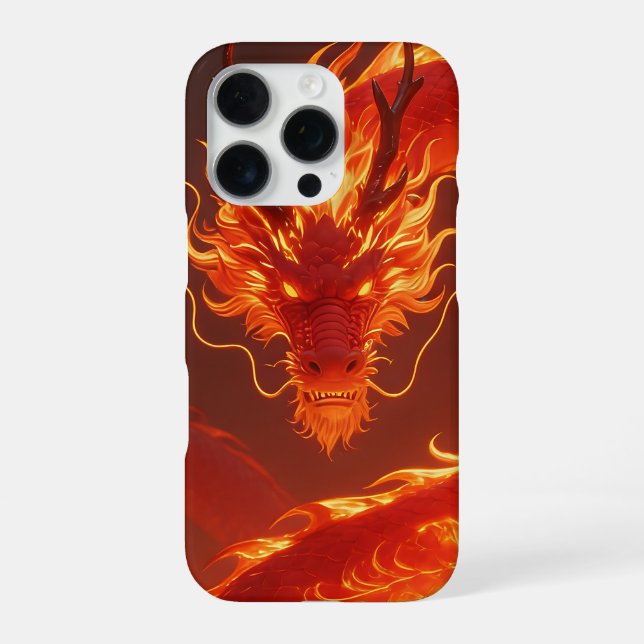 Coque iPhone Blazing Fire Dragon | Mythical Flame Dragon Fantas (Verso)