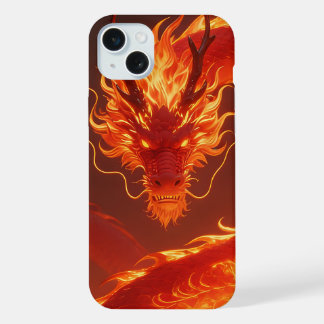 Coque iPhone 15 Plus Blazing Fire Dragon | Mythical Flame Dragon Fantas