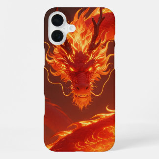 Coque iPhone 16 Plus Blazing Fire Dragon | Mythical Flame Dragon Fantas