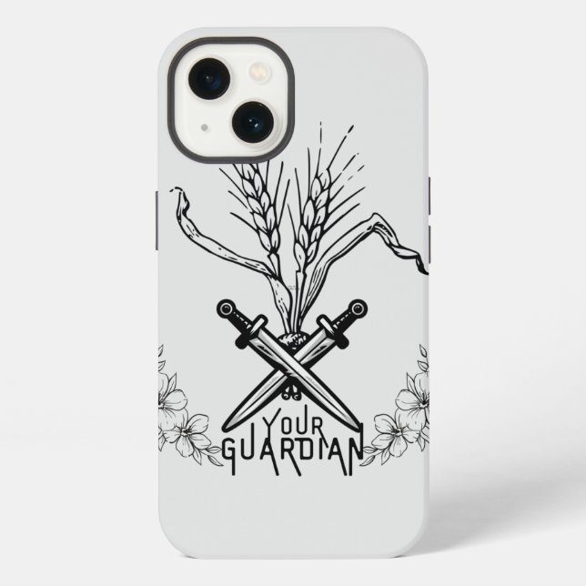 Coque iPhone blé, épée et gardien pour Noël (Verso)