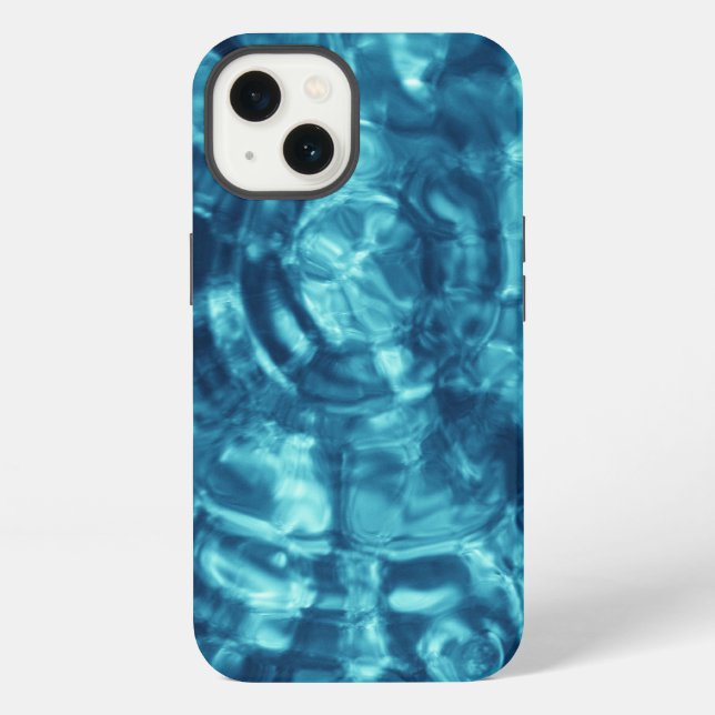 Coque iPhone Bleu Abstrait (Verso)