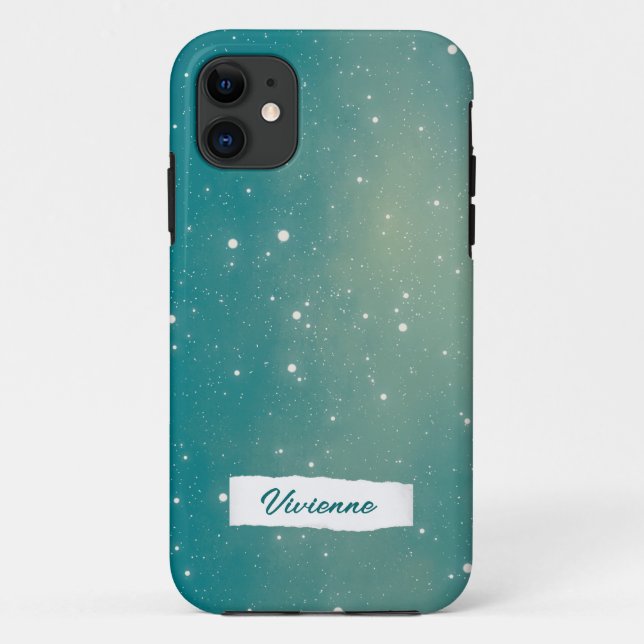 Coque iphone bleu Aqua Turquoise personnalisé (Dos)