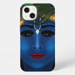 Etui iPhone 13 Bleu attirant du Seigneur Krishna - Art Hare Krish