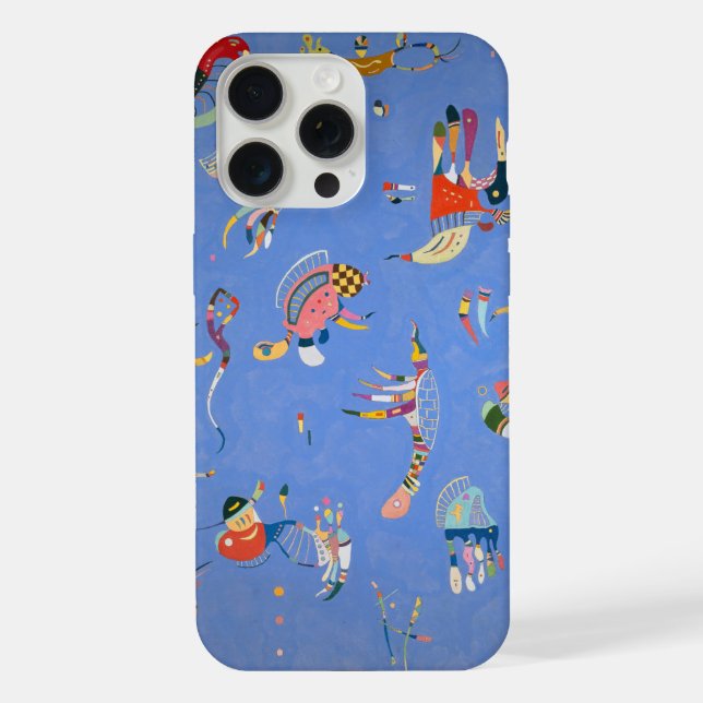 Coque iPhone Bleu ciel, Kandinsky Beaux-Arts (Verso)