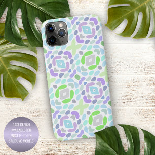 Coque iPhone 16 Pro Max Bleu clair Rose Violet Lime Vert Art africain