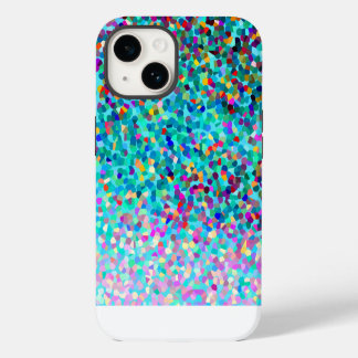 Coque Pour iPhone 14 Bleu coloré Multicolore Abstrait Art Motif