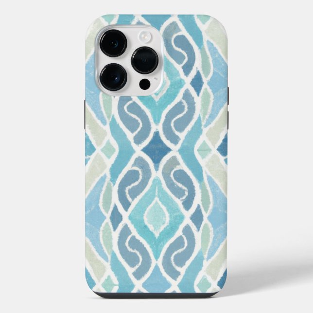 Coque iPhone Bleu côtier/plage/nautique (Verso)