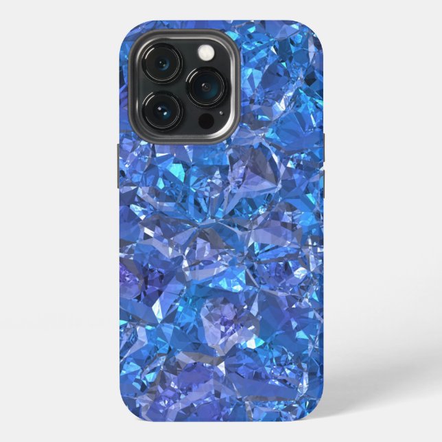 Coque iPhone Bleu cristal et violet (Dos)
