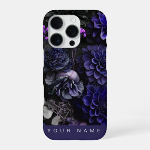 Coque iPhone 16 Pro Bleu des fleurs hantées