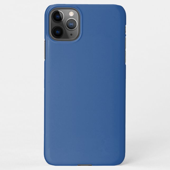 Coque iPhone Bleu ébloui (couleur solide) (Dos)