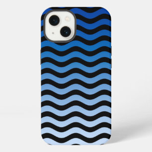 Etui iPhone 13 Bleu Gradient Grandes Vagues