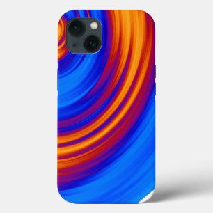 Etui iPhone 13 Bleu néon orange jaune rouge