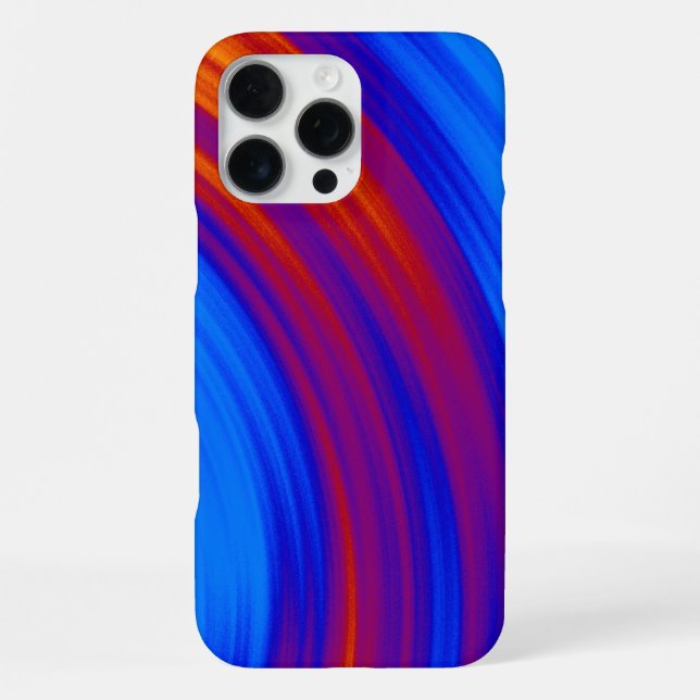 Coque iPhone Bleu Néon Orange Rouge Jaune (Verso)