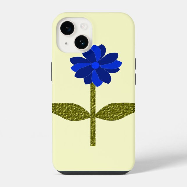 Coque iPhone Bleu océan de marguerite (Verso)