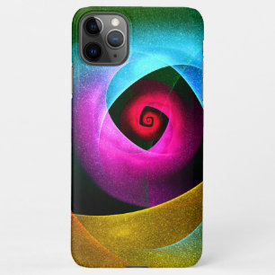 Coque iPhone 11Pro Max Bleu orange rose moderne Art Abstrait Motif #24