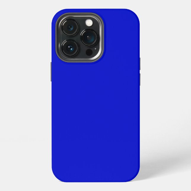 Coque iPhone Bleu outremer solide brillant (Dos)